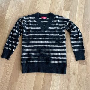 n : Philanthropy black and bone striped v-neck sweater size S